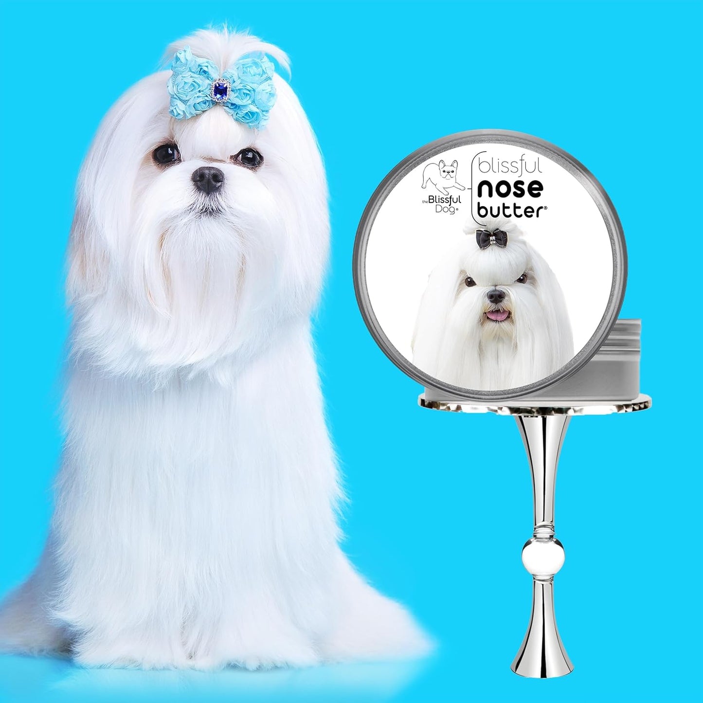 The Blissful Dog Maltese Unscented Nose Butter - Dog Nose Butter, 8 Ounce