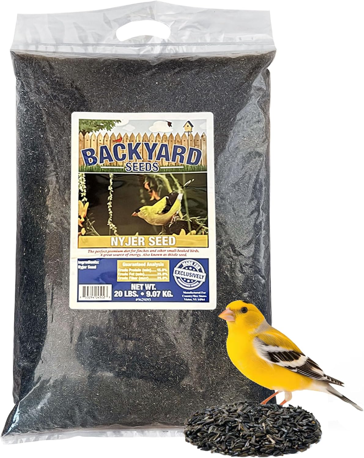 Thistle Seed for Finches – Premium Wild Bird Food for Goldfinches, Siskins & Small Songbirds | High-Energy, No-Filler, Cleaned Seed