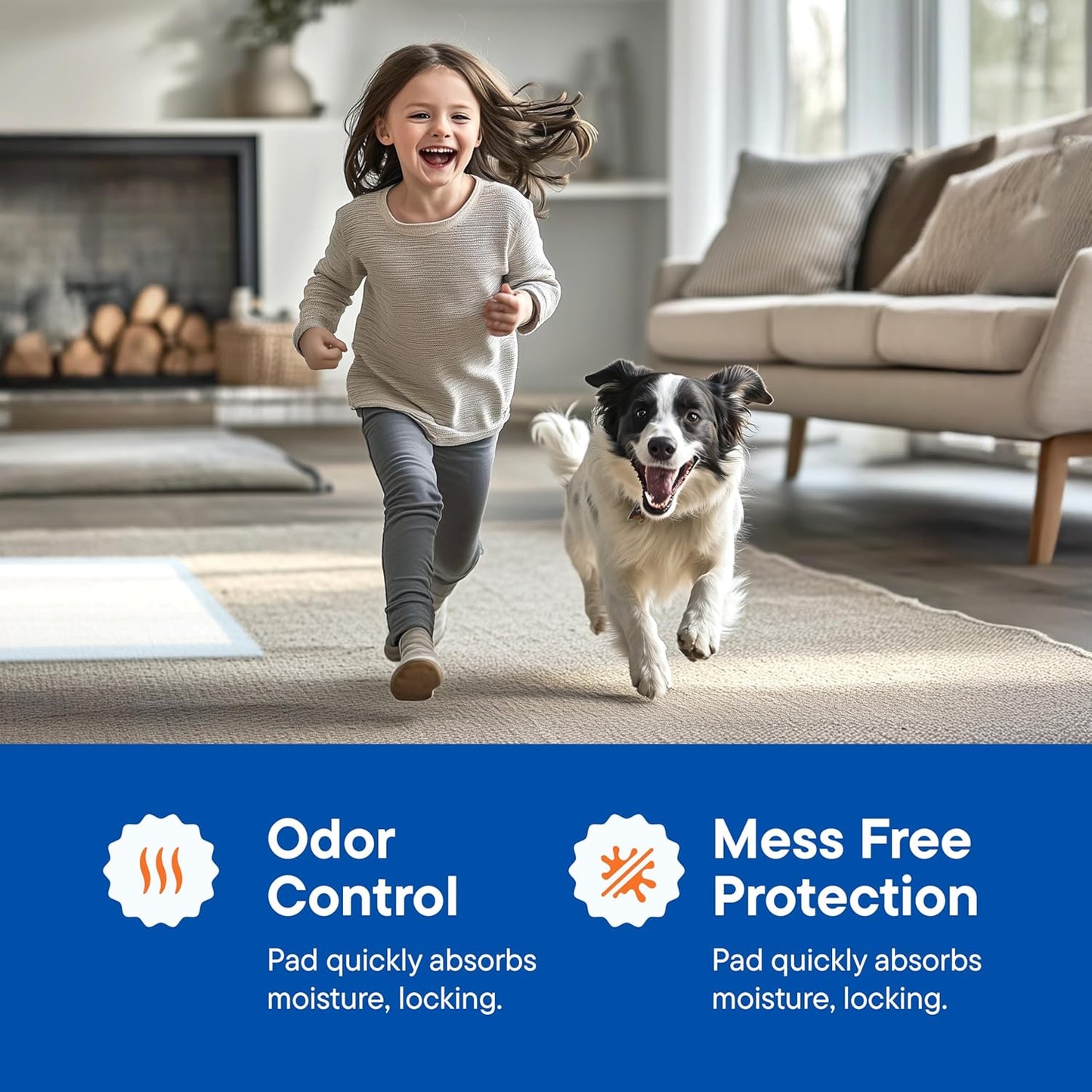 Puppy Pads Pet Pee Pads 34" x 36" [100-Count] Pet Training Disposable Pads, Extra Large Breed, Leak-Proof, Bulk Case Pack - for Golden Retrievers, Boxers, Great Danes, Heavy Duty Surface Protector