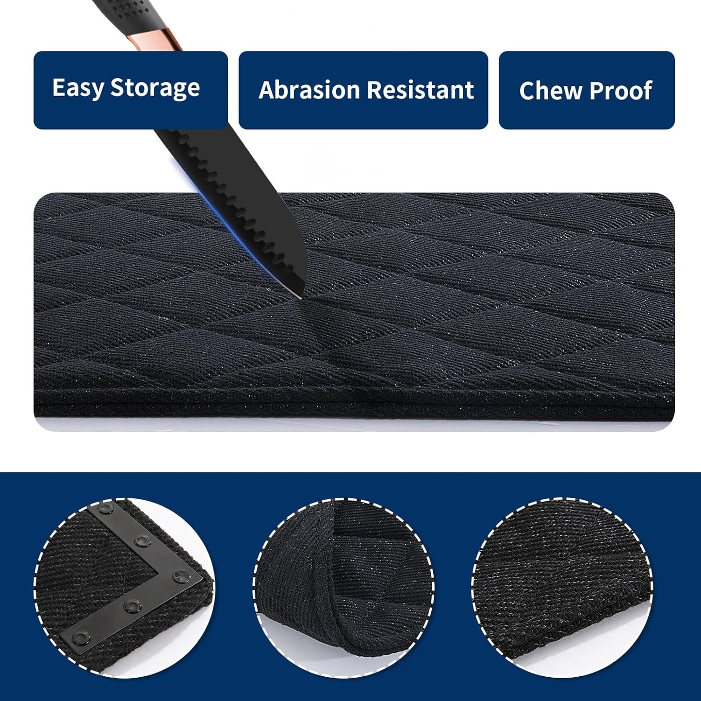 BALAPET Durable Chew Proof Dog Bed with Metal Rivet Corner for Medium Dogs, Stable Kennel Pad Mat for Teething Puppy, Durable Indoor Outdoor Crate Pad for Medium Dog Crates, 35"x22"