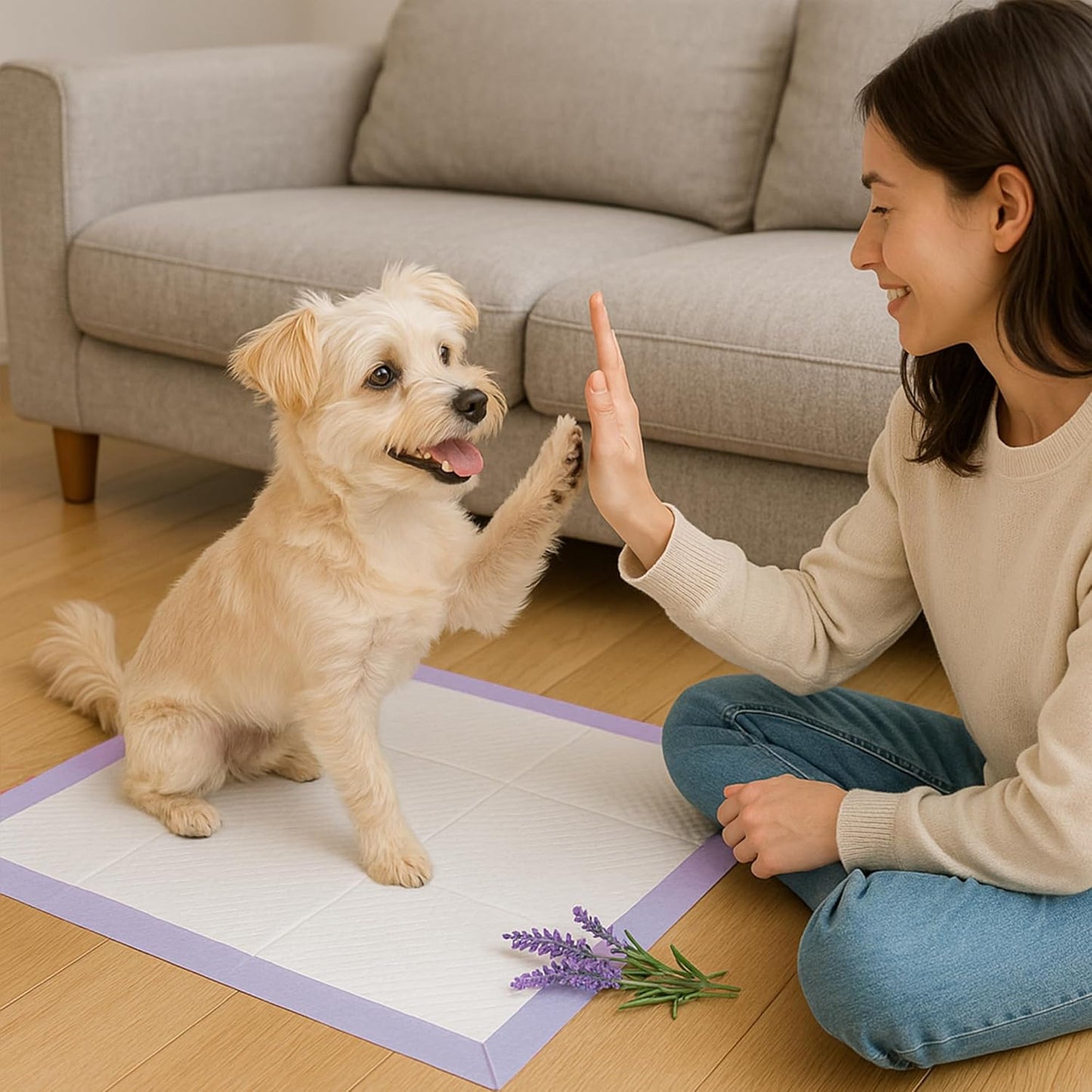 Lavender Scented Puppy Pads Extra Large, Super Absorbent Disposable Pee Pads for Dogs That Neutralize Odor, Wee Wee Pads / Potty Training Pads 28"x34" 50 Count