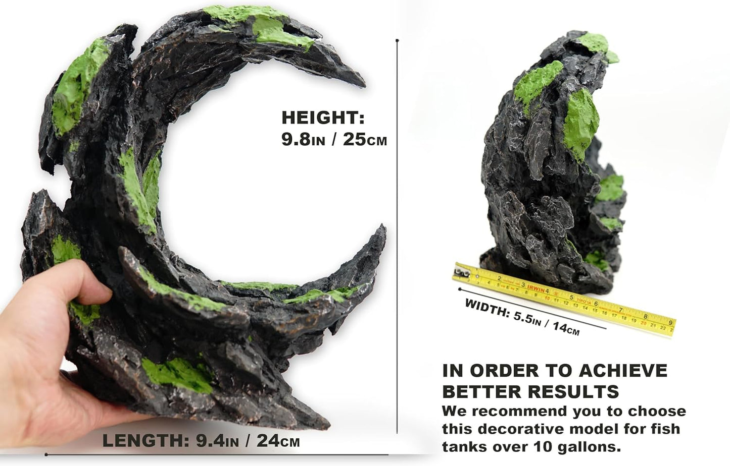 Fish Tank Decor Rocks.Aquarium Decoration Model.Easy Superior Aquascape (Moon Valley)