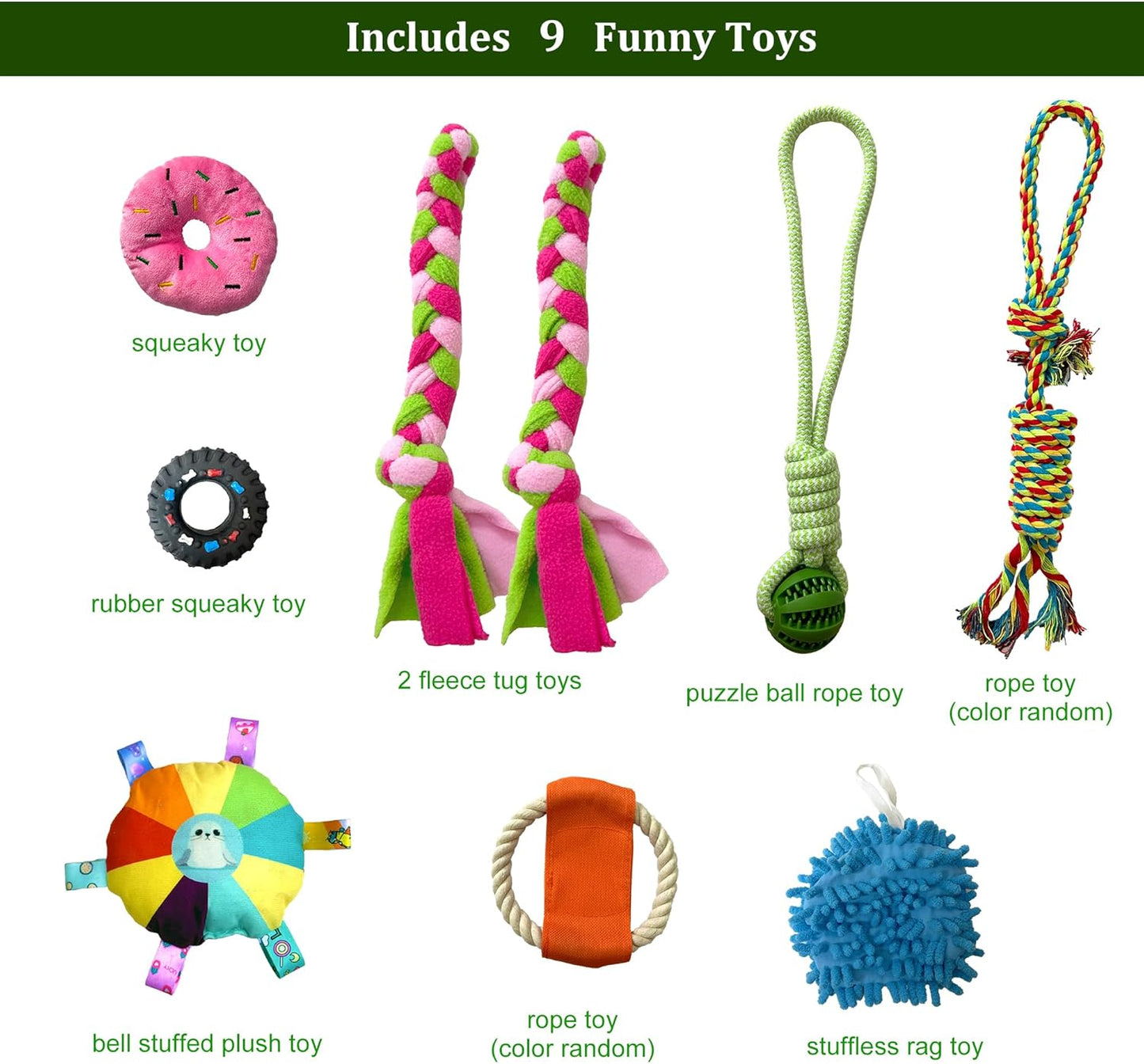 Puppy Play Gym - PVC Frame with 9 Hanging Toys for Small Dogs to Keep Them Busy, Dog Jungle Gym Center for Entertainment, Teething & Mental Stimulation