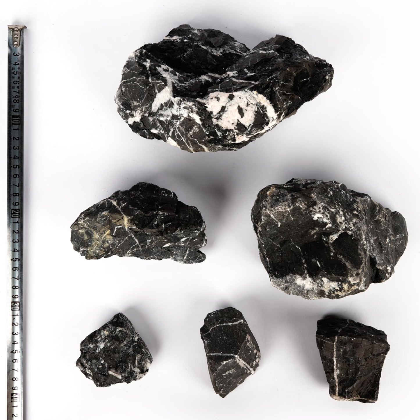 LANDEN Natural Tonwa Stones Slate Stones for Aquariums Terrariums, Paludarium,Vivariums, Reptile and Amphibian Enclosures (17lbs, 2 to 8 inches)