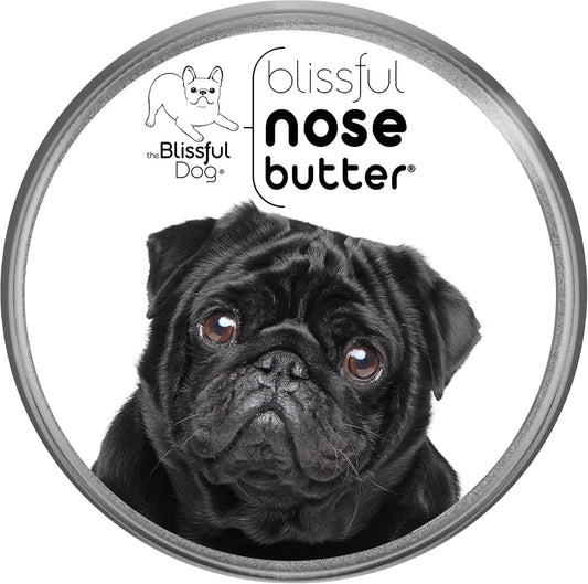 The Blissful Dog Black Pug Nose Butter, Versatile Dog Nose Balm for Dry Nose, Handcrafted Nose Moisturizer, Easy-to-Apply Dog Essentials, Unscented, 1 oz.