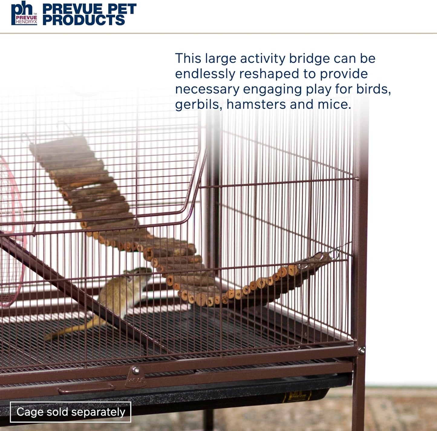 Prevue Pet Toy NAT Wonder Walk Bird Ladder, Large (62809),Brown