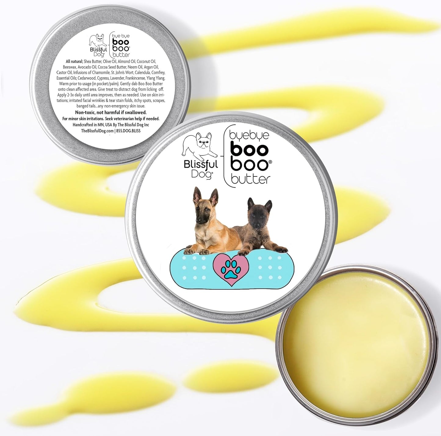 The Blissful Dog 4 oz TIN Belgian Malinois Booboo Butter