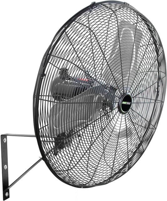 OEMTOOLS 30" Outdoor Wall Mount Fan, 80° Oscillating Fan 7200 CFM Max, Water Resistant, Use in Garage, Gym, Warehouse, Factory and Jobsite