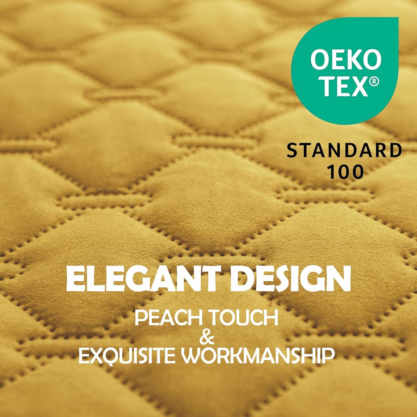 gogobunny 100% Double-Sided Waterproof Dog Bed Cover Pet Blanket Sofa Couch Furniture Protector for Puppy Large Dog Cat, Reversible (52x82 Inch (Pack of 1), Dark Yellow/Light Yellow)