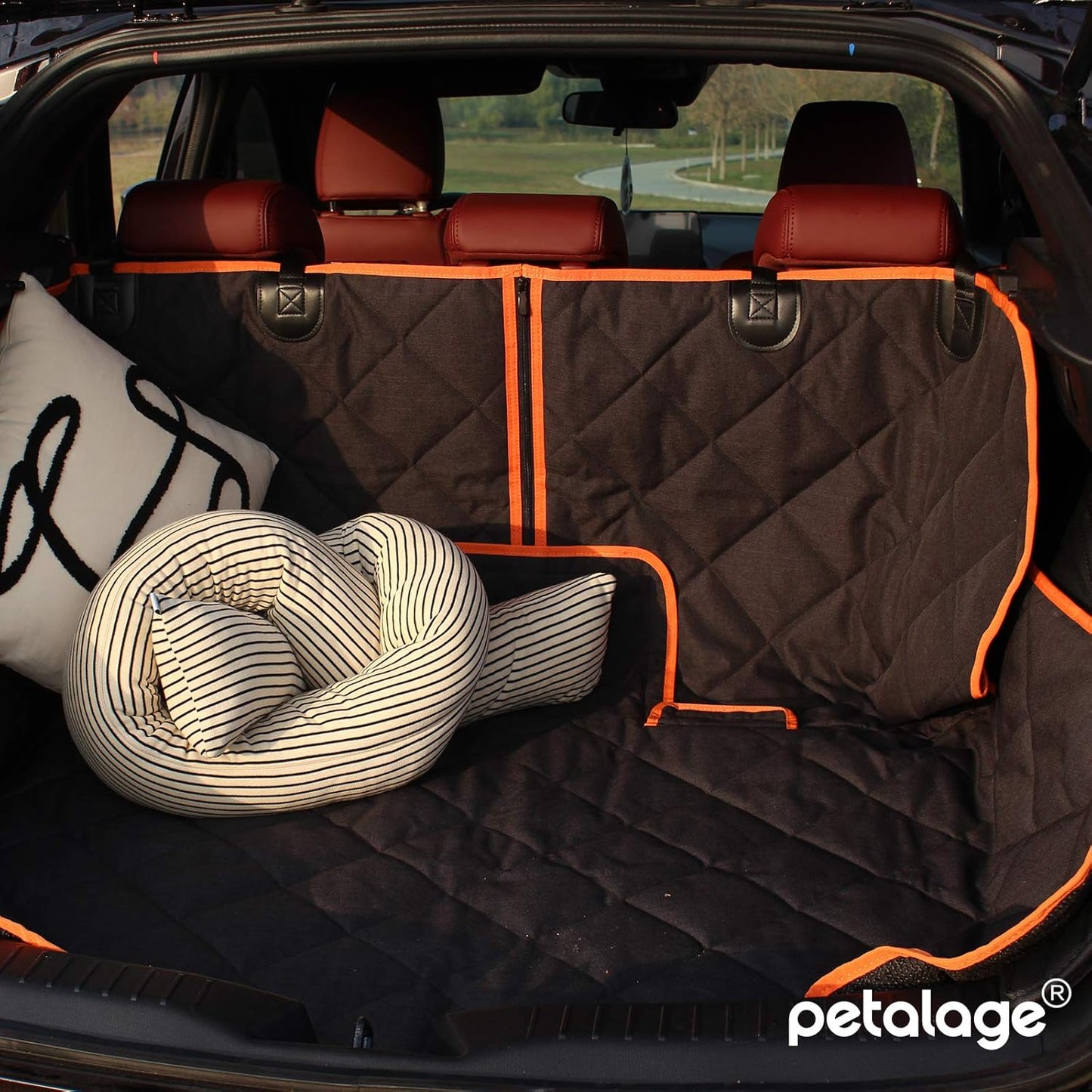 Car Seat Protector, 600D Heavy Duty Car Seat Cover for Dogs, Waterproof Dog Car Seat Cover for Back Seat, Scratch Proof Nonslip Seat Cover for Dogs in Car