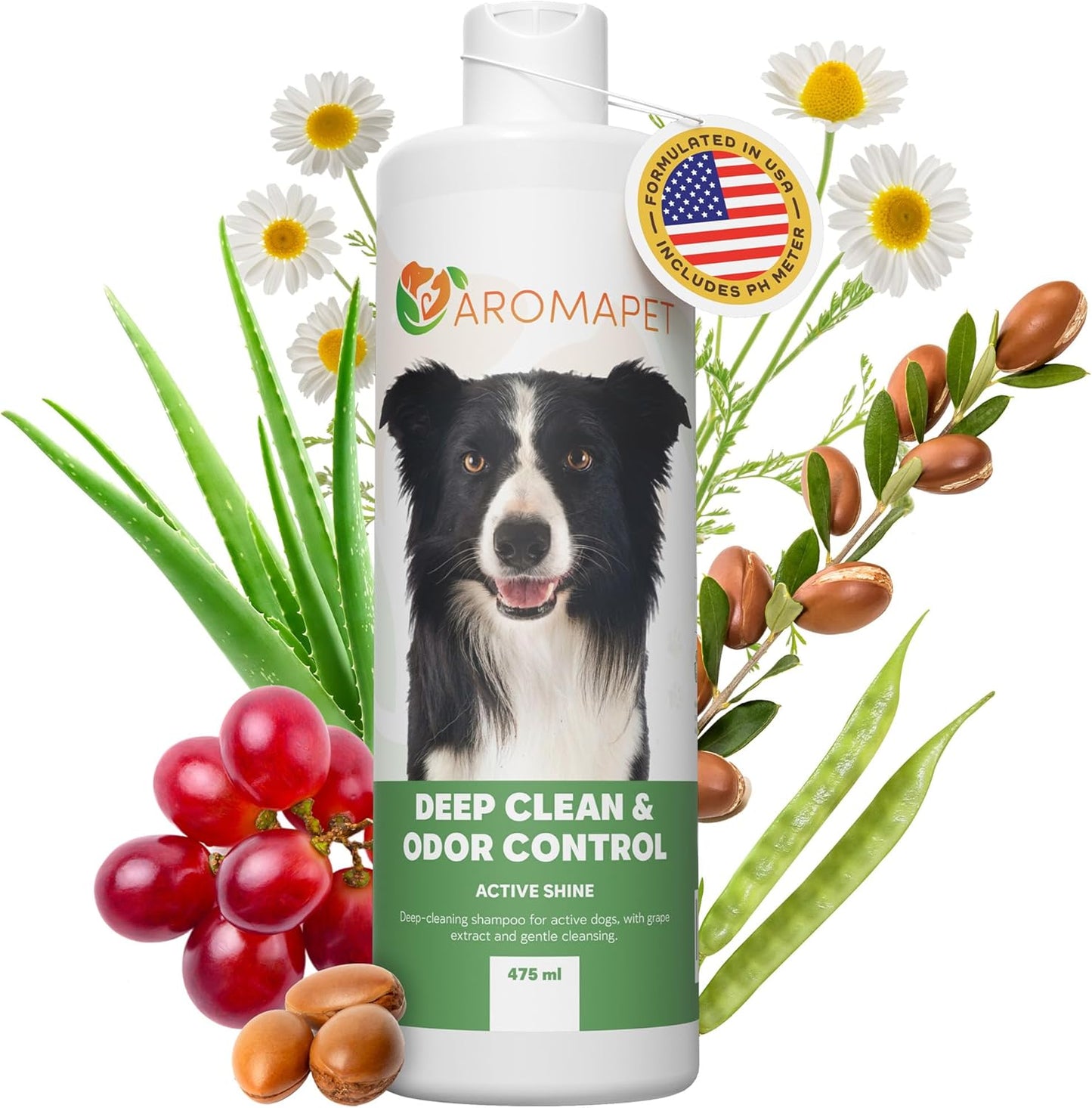 Sensitive Care -Tangle-Free-Silky Shine Softening and detangling Shampoo, Delicate Coat Clean & Odor Control Shampoo – Advanced Shine Formula for Dogs (Border Collie, 16 Fluid Ounces)