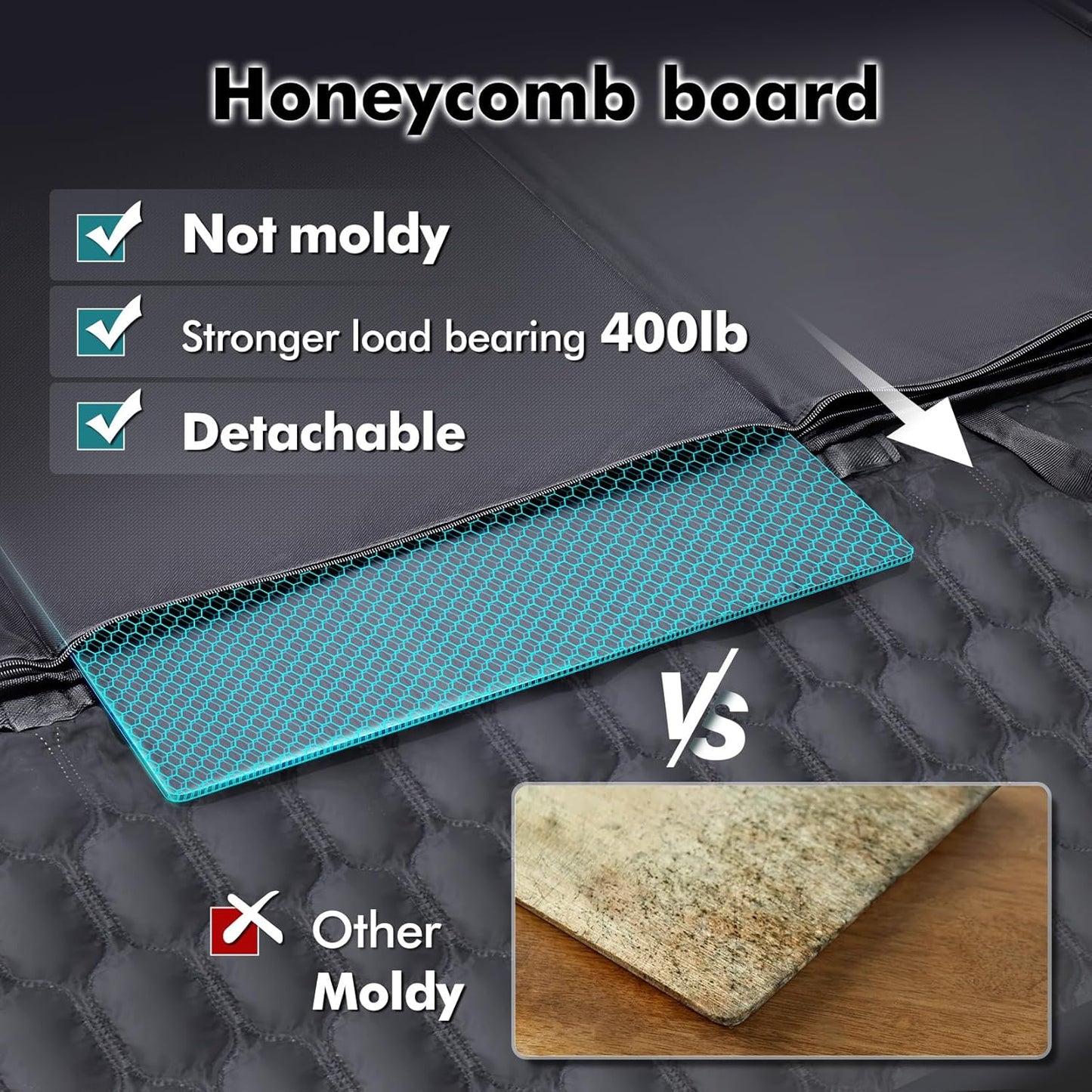 Back Seat Extender for Dogs-Supports 400lb,Hard Bottom Dog Car Seat Cover for Back Seat -Detachable,Scratch Proof Nonslip,Dog Hammock for Car,Truck with Anti-Slip Dispensing