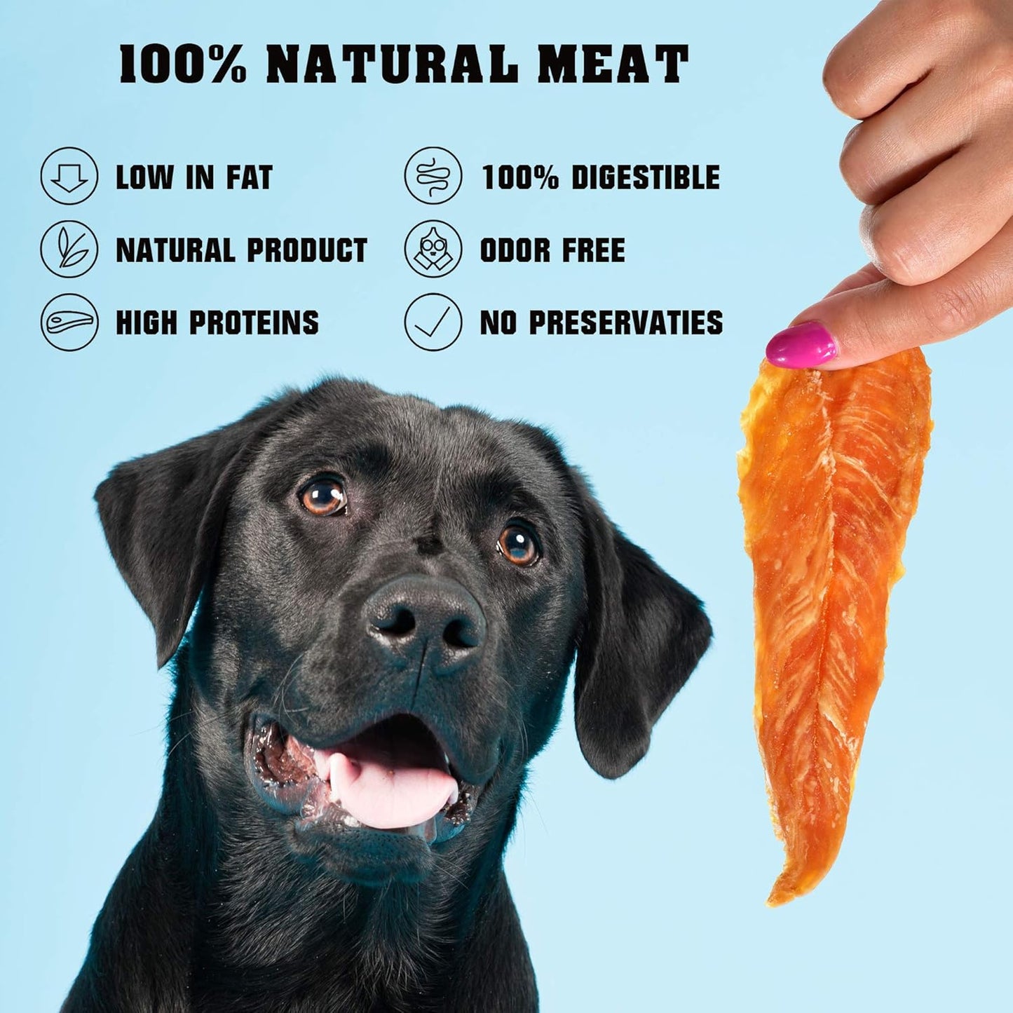 Dog Treats Chicken Jerky 1.5 Lb - Human Grade Pet Snacks & High Protein Meat - All Natural High Protein Dried Strips - Best Chews for Training Small & Large Dogs - Bulk Soft Pack Made for USA