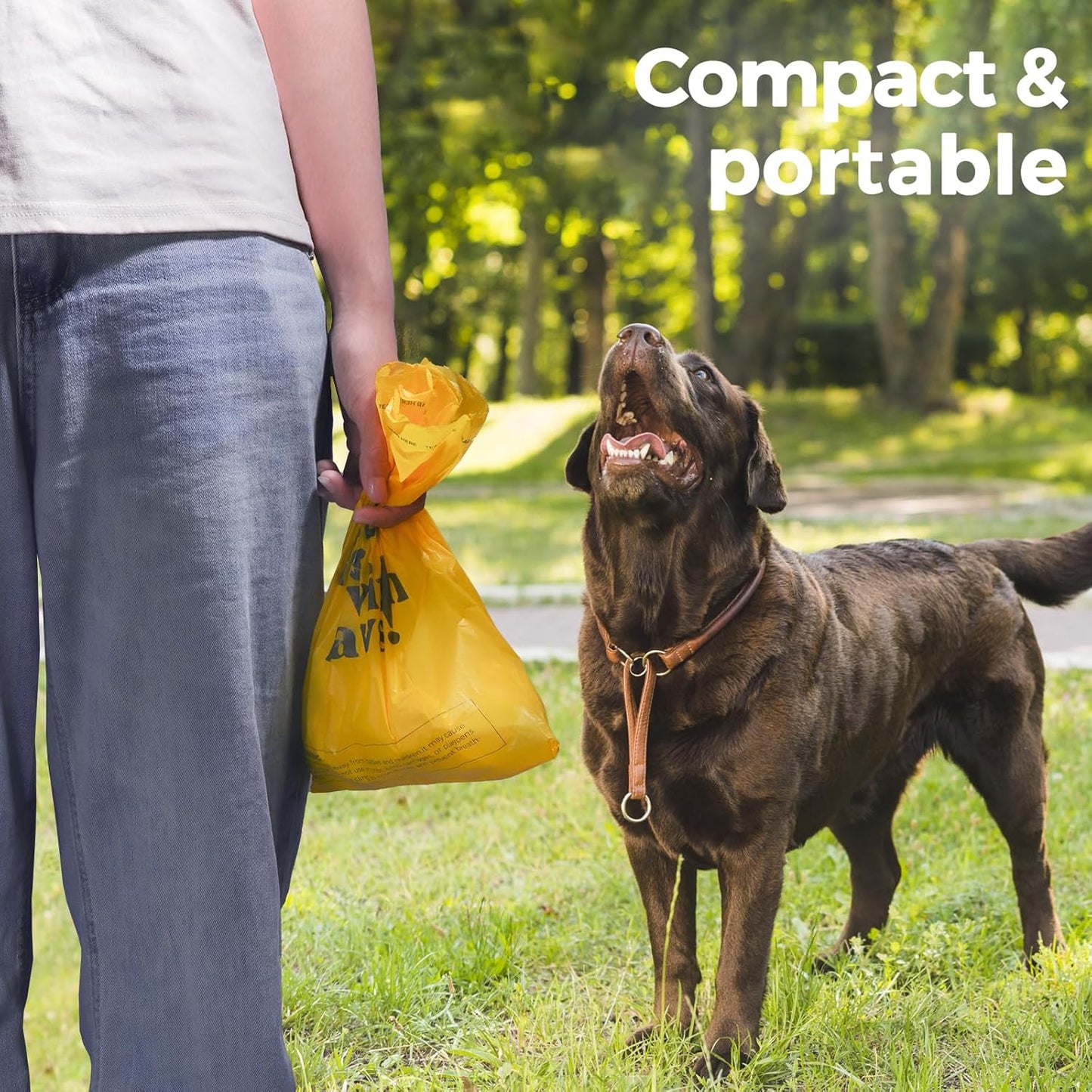 Dog Poop Bags Rolls Biodegradable 100% Leak Proof Thickened Dog Waste Bags -270 Count 18 Rolls - Cornstarch Based Doggie Poop Bag for Puppy and Big Dogs(Unscented)