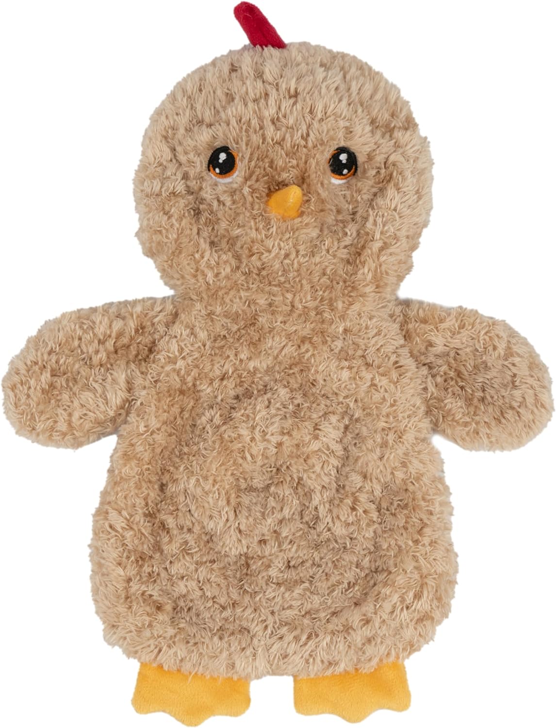 Best Pet Supplies Interactive Squeaky Dog Chew Toy, Ideal Dog Toys for Chewers, Small, Medium & Large Dogs, and Fetch Lovers - Crinkle Chicken (Khaki), Large