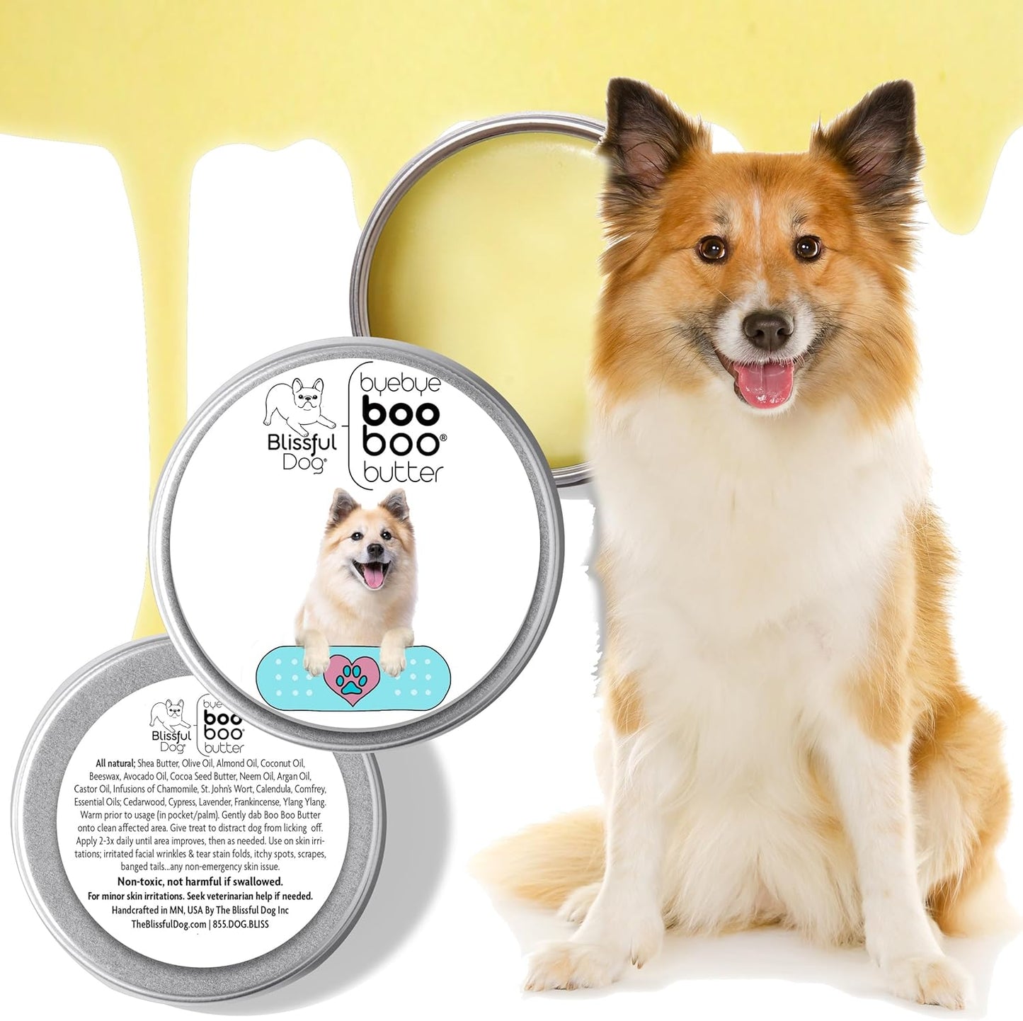 The Blissful Dog Icelandic Sheepdog Boo Boo Butter, 16 Ounce