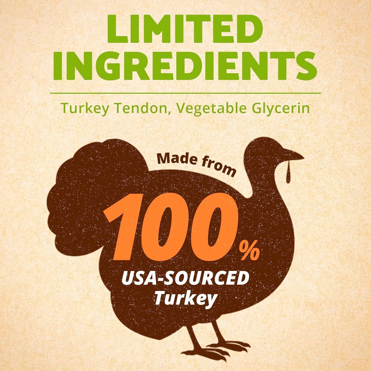 Afreschi Turkey Tendon Variety Pack (S) 8 oz, USA-Sourced Turkey Tendon, All Natural Puppy Chew, Hypoallergenic, Rawhide Alternative