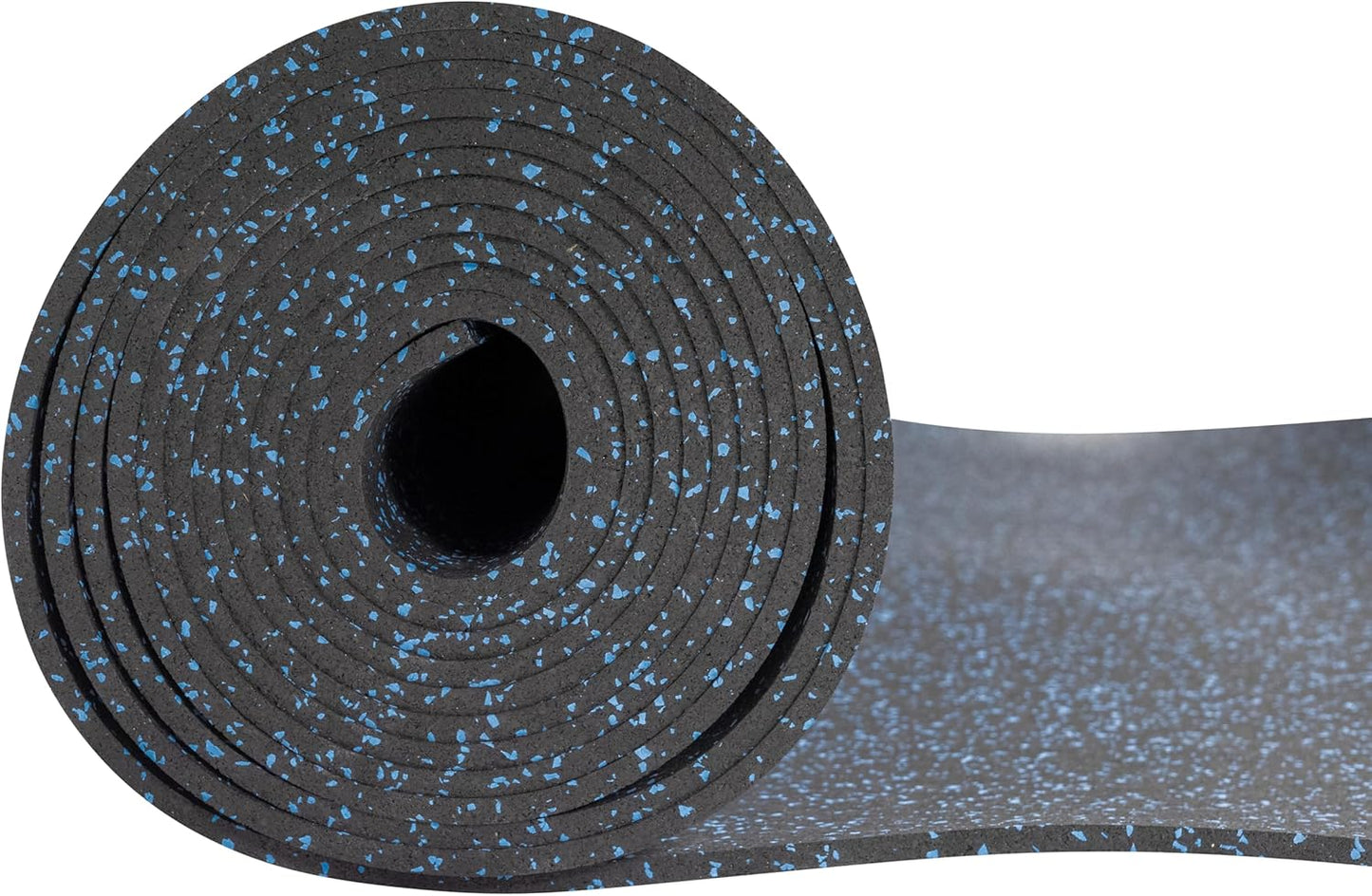 Playsafer Genaflex Rubber Gym Floor Mat, Heavy Duty Commercial Protective Gym Flooring Roll - 8mm Thick (10% Blue, 4' X 10')