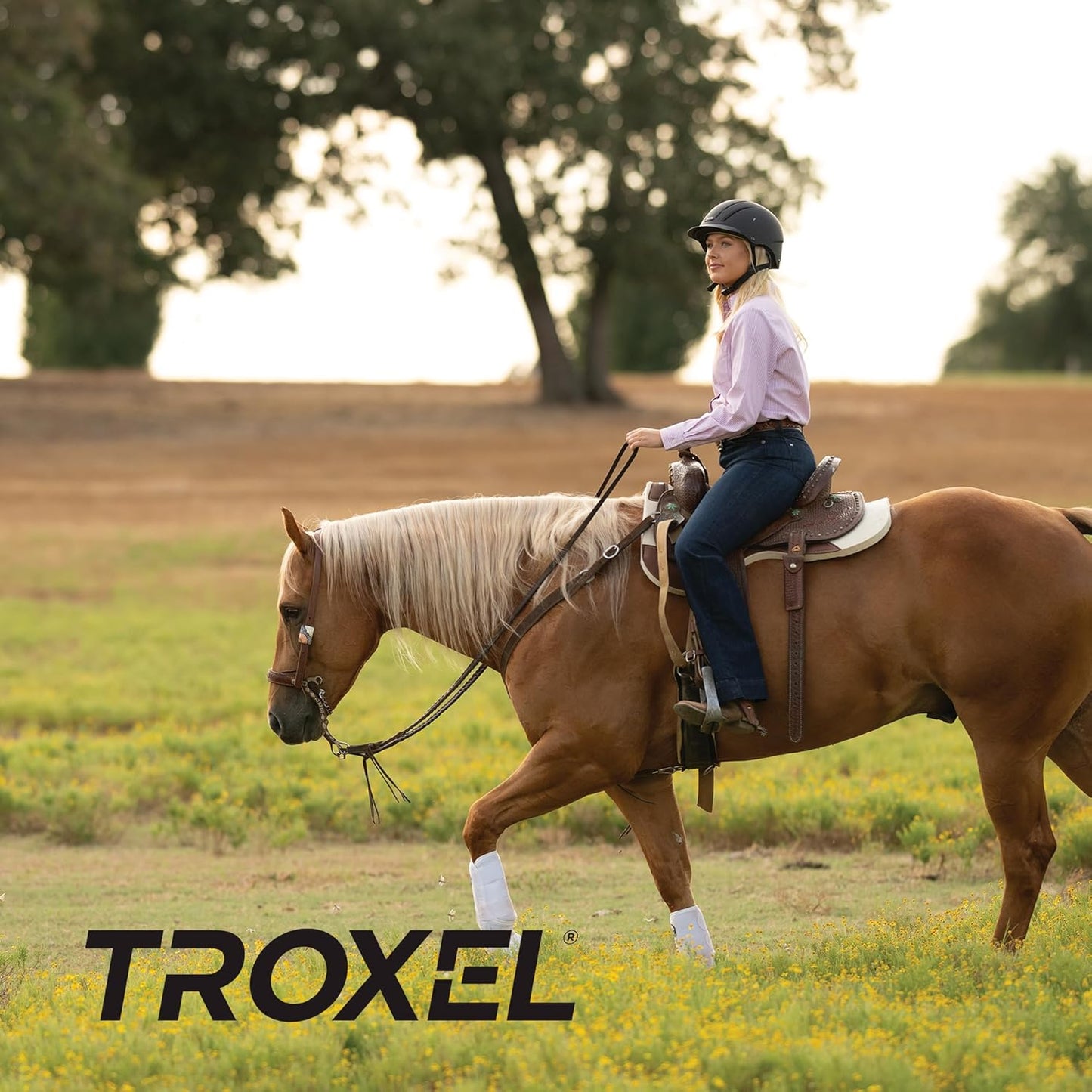 Troxel Spirit MIPS Technology Full Coverage Horse Riding Helmet, Horseback Riding Gear for Equestrians, Medium (7-7-3/8), Desert Shadows