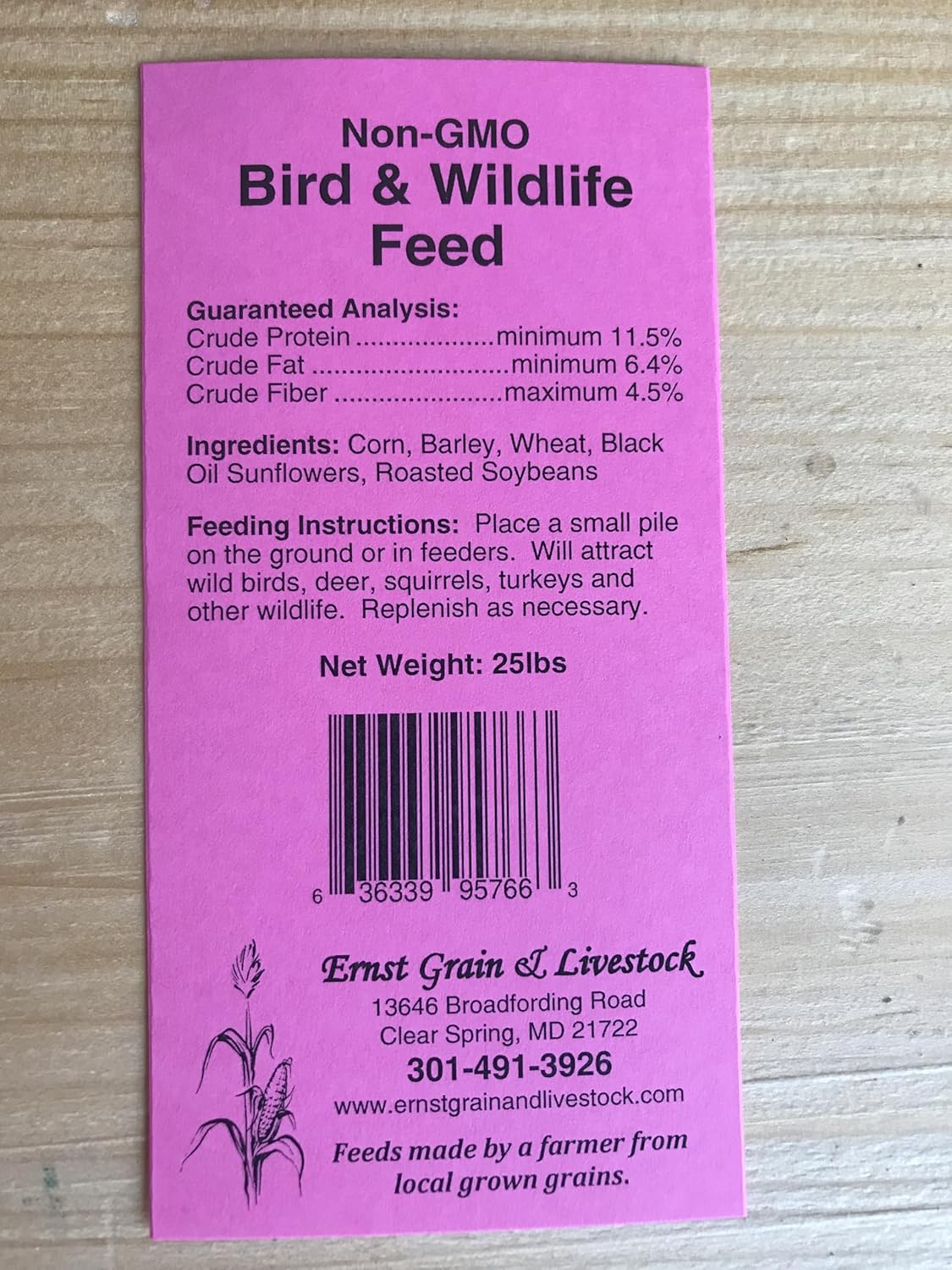 Ernst Grain & Livestock's Bird and Wildlife Feed – Perfect for Birds, Ducks, Squirrels, Turkeys, Rabbits, Geese, and Deer – Non-GMO Wild Animal & Bird Feed for Outside Feeders (46 Pounds)