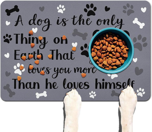 Pet Feeding Mat for Floors Waterproof Dog Mat for Food and Water Absorbent Quick Dry Non Slip mat for Cat Bowls