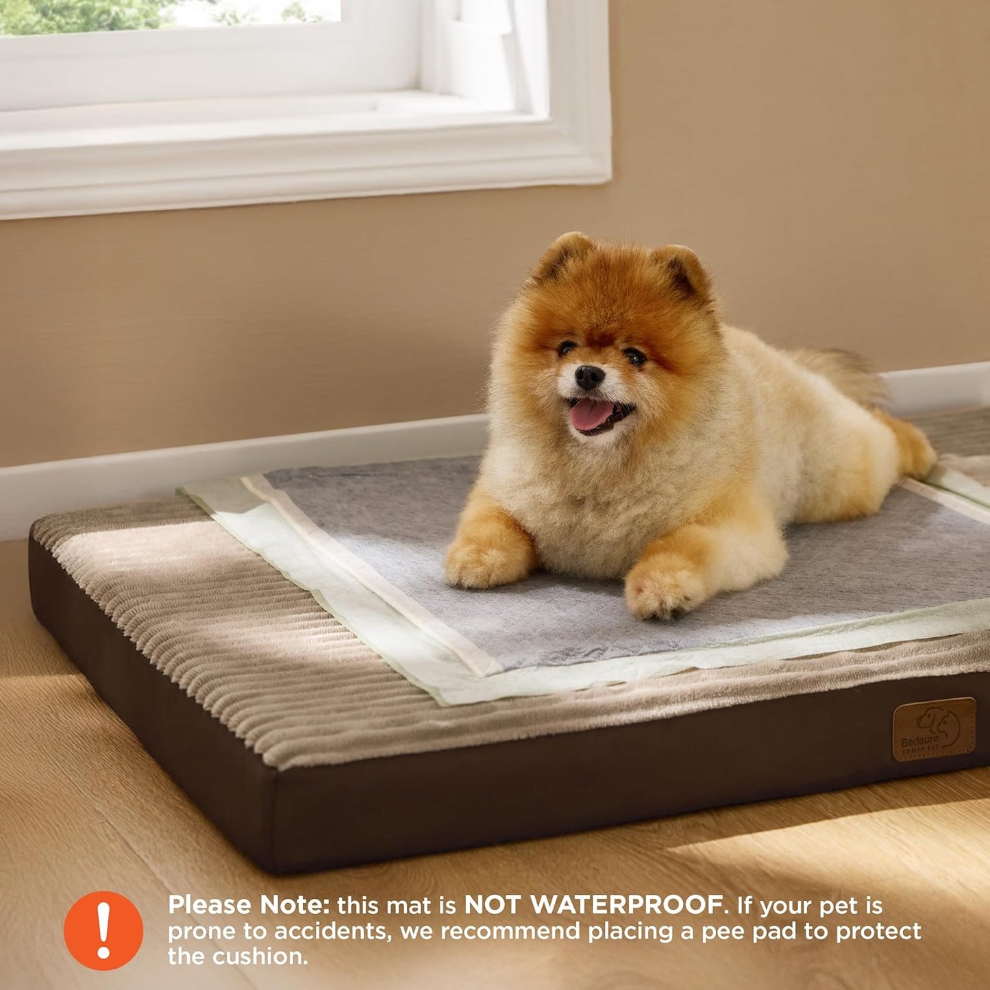 Bedsure Dog Bed for Small Dogs - Orthopedic Pet Beds with Removable Machine Washable Cover, Egg Crate Foam Puppy Pad, Suitable for Pet Up to 20 lbs, 23"x17"