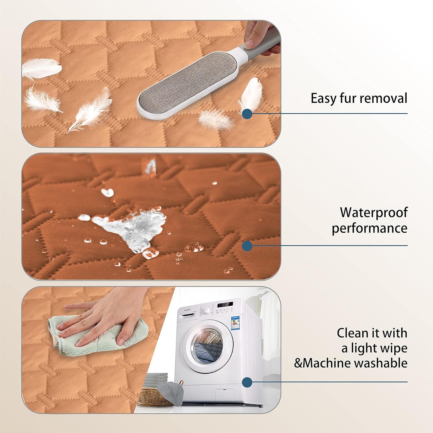 gogobunny 100% Double Sided Waterproof Dog Blanket Soft Pet Bed Cover Reversible Protect Furniture Couch Sofa Car for Puppy Cat Kids (Dark Pumpkin/Light Pumpkin, 30x80 Inch (Pack of 1))