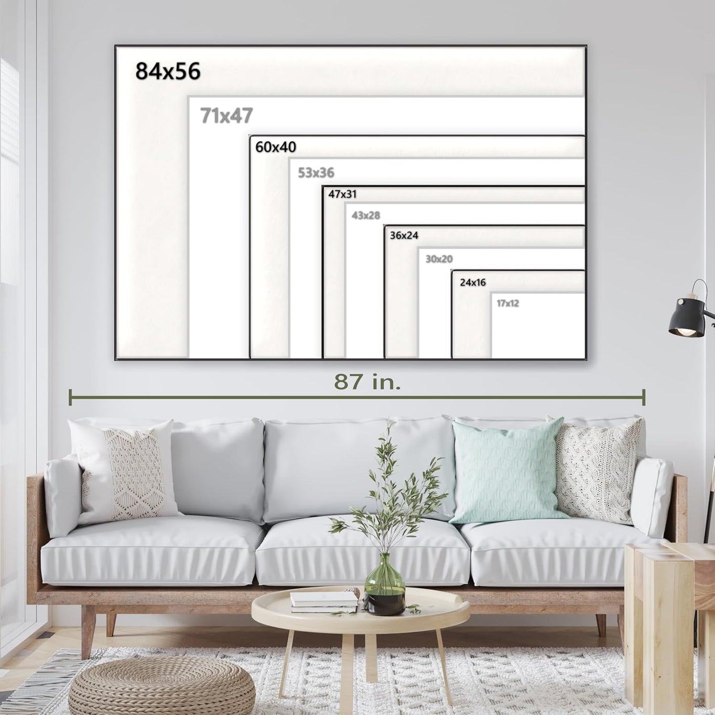 Nature Wall Art Prints - Ocean Forest Mountain Lake Canvas Landscapes - Small to Extra Large Living Room Bedroom Kitchen Bathroom Décor (Trees and Sky, 47L" x 71W" - 3 panels)