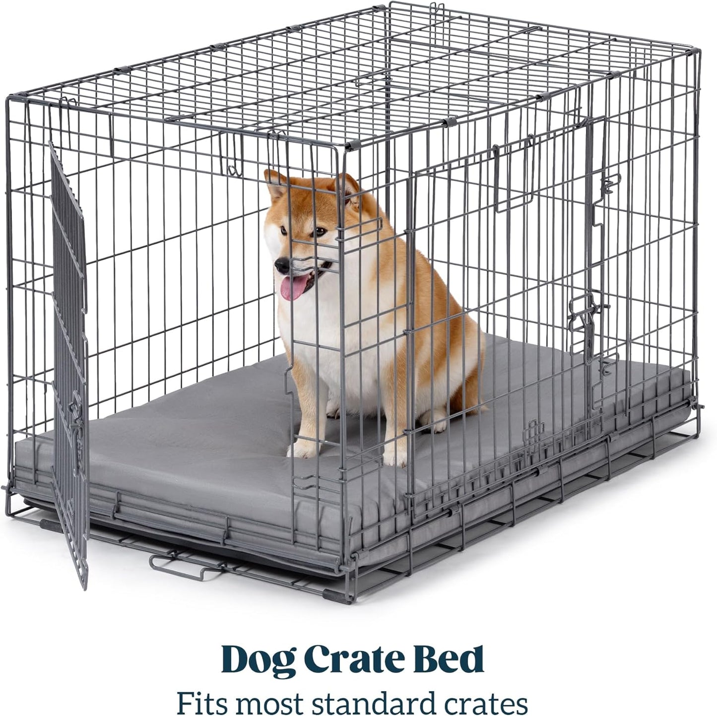 Cybarmour Indestructible Dog Bed - Outdoor Waterproof Chew Proof Dog Crate Pad - Orthopedic Kennel Mat for Aggressive Chewers - Extra Large Breeds & Fits 48-Inch Crate - 47"x29", Limestone