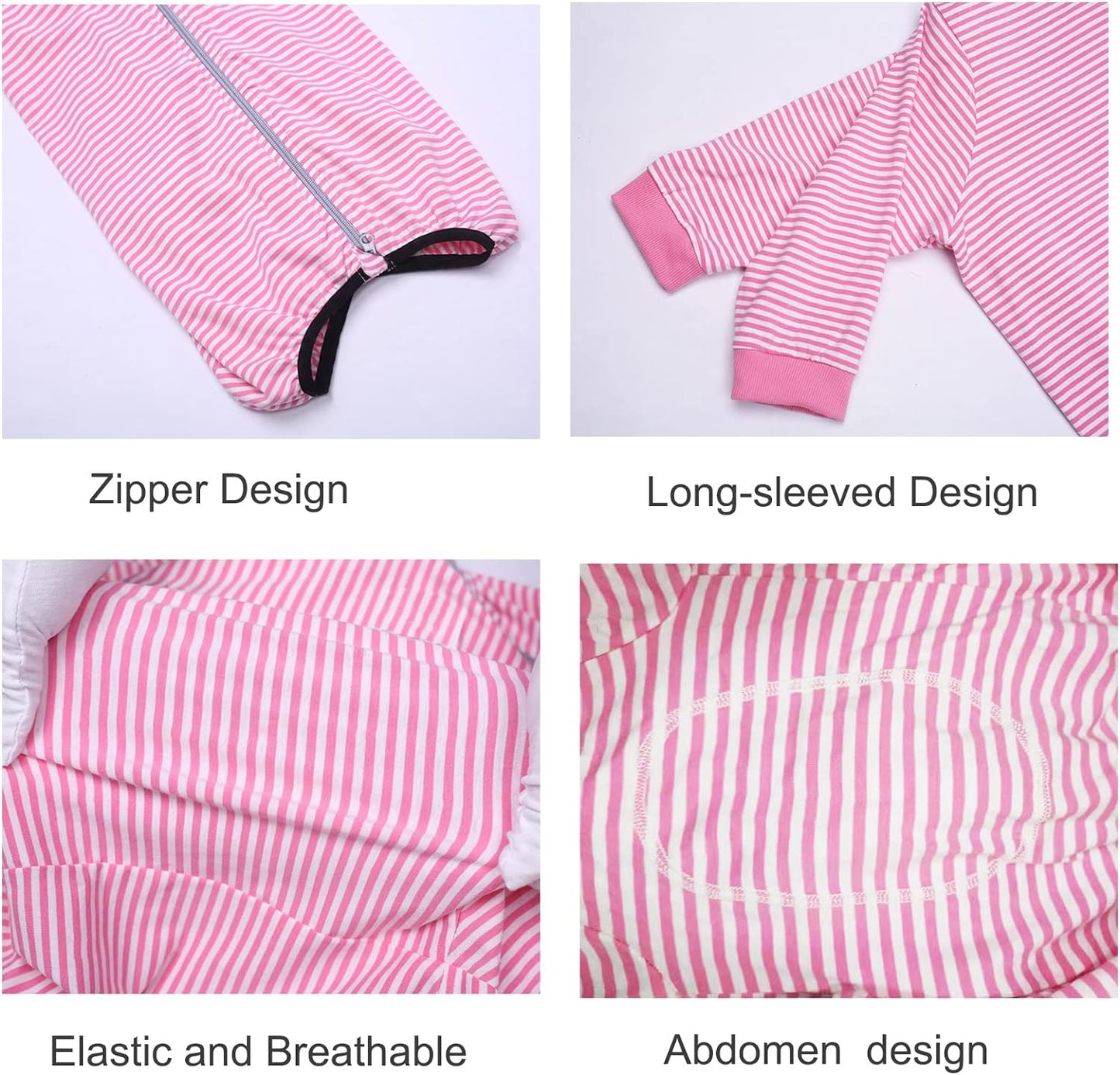 Yeapeeto Dog Onesie Surgery Recovery Suit for Large Medium Bodysuit Dogs Pajamas PJS Full Body for Shedding, Prevent Licking, Wound Protection, Cone Alternative (4X-Large (Pack of 1), Pink)