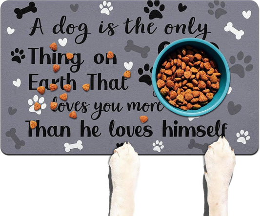 Pet Feeding Mat for Floors Waterproof Dog Mat for Food and Water Absorbent Quick Dry Non Slip mat for Cat Bowls