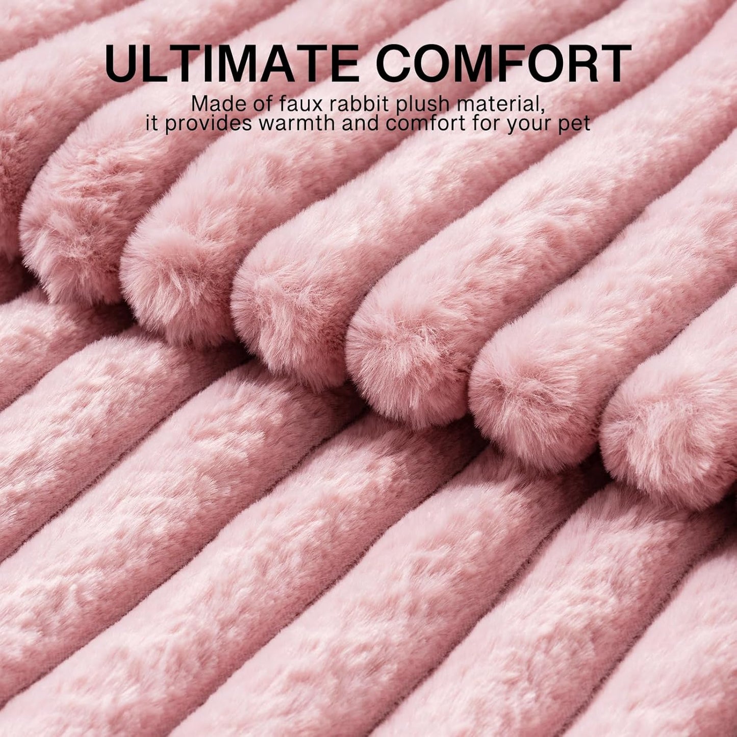 MEWOOFUN Washable Small Dog Bed, Cat Beds for Indoor Cats with Anti-Slip Bottom, Round Pet Bed for Puppy and Kitten (Pink, 24"x24"x9")