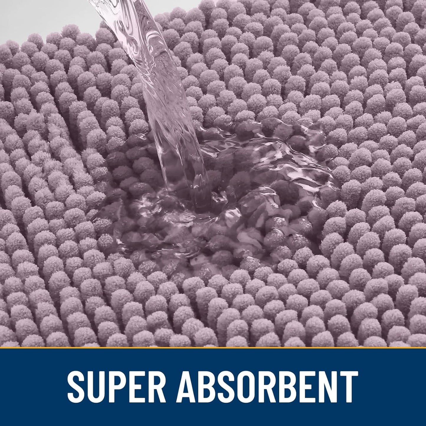 Smiry Dog Door Mat for Muddy Paws 24x16, Absorbs Moisture and Dirt Doormat, Non-Slip Washable Quick Dry Chenille Front Door Mat Indoor Entrance, Entryway Carpet for Inside Floor, Deep Plum