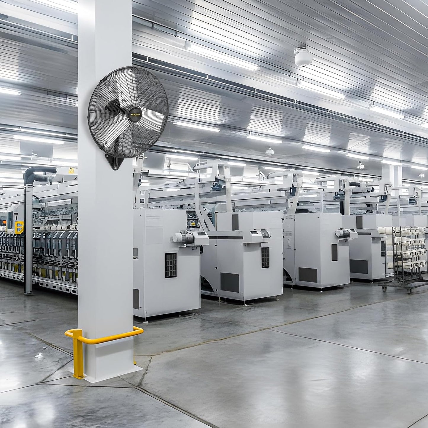 ROVSUN 30" Wall Mounted Fan, Max 10600 CFM High Velocity Industrial Wall Fan with Wide Angle Oscillating, Commercial Ventilation Use, Suit for Garage, Shop, Greenhouse, Gym, UL Listed