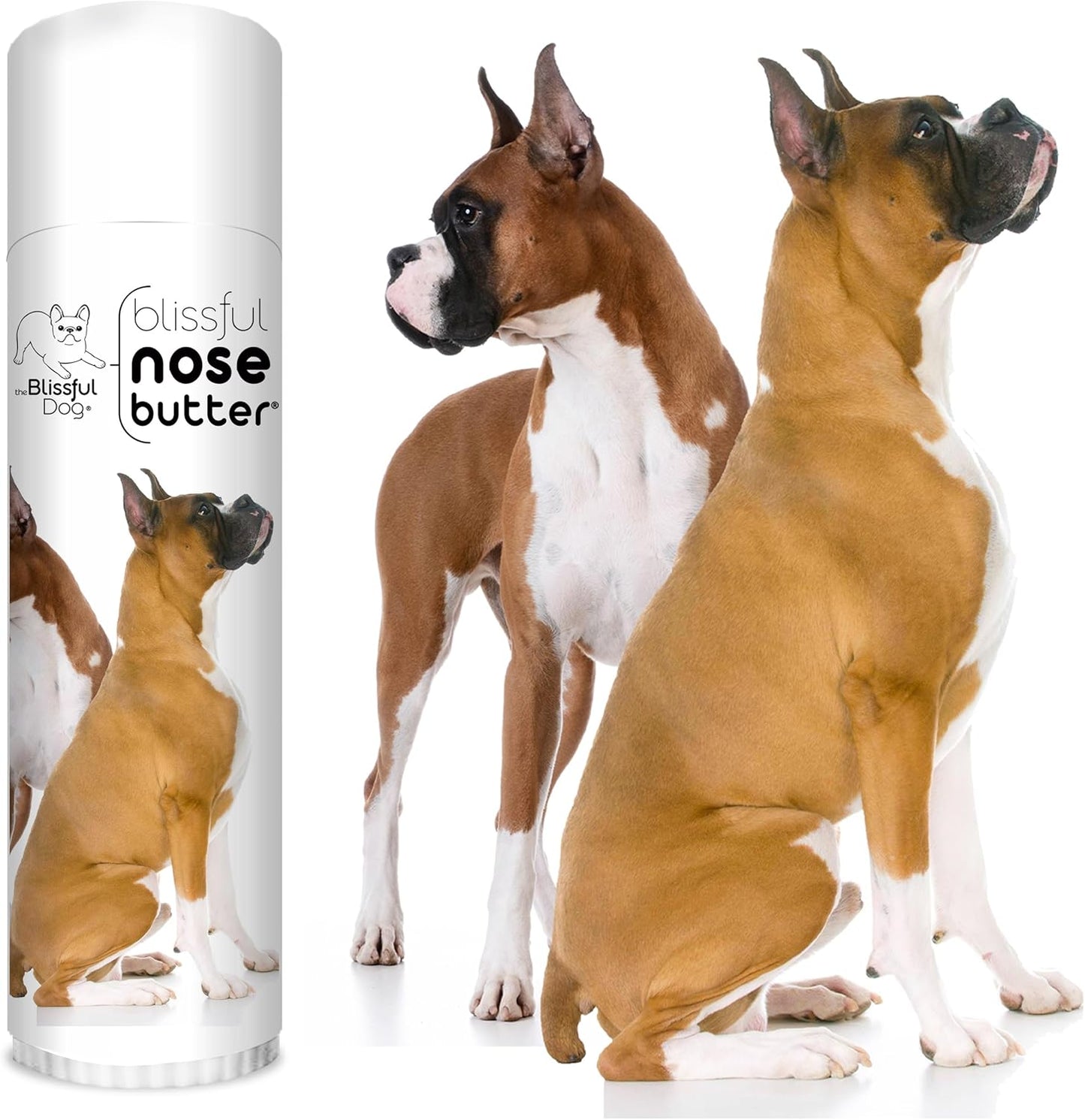 The Blissful Dog Show Boxer Nose Butter for Dry, Cracked Skin, Lick-Safe Dog Nose Balm with Moisturizing Shea Butter, Almond, Olive, and Essential Oils, Pet Supplies, Uncented, 0.50 oz.