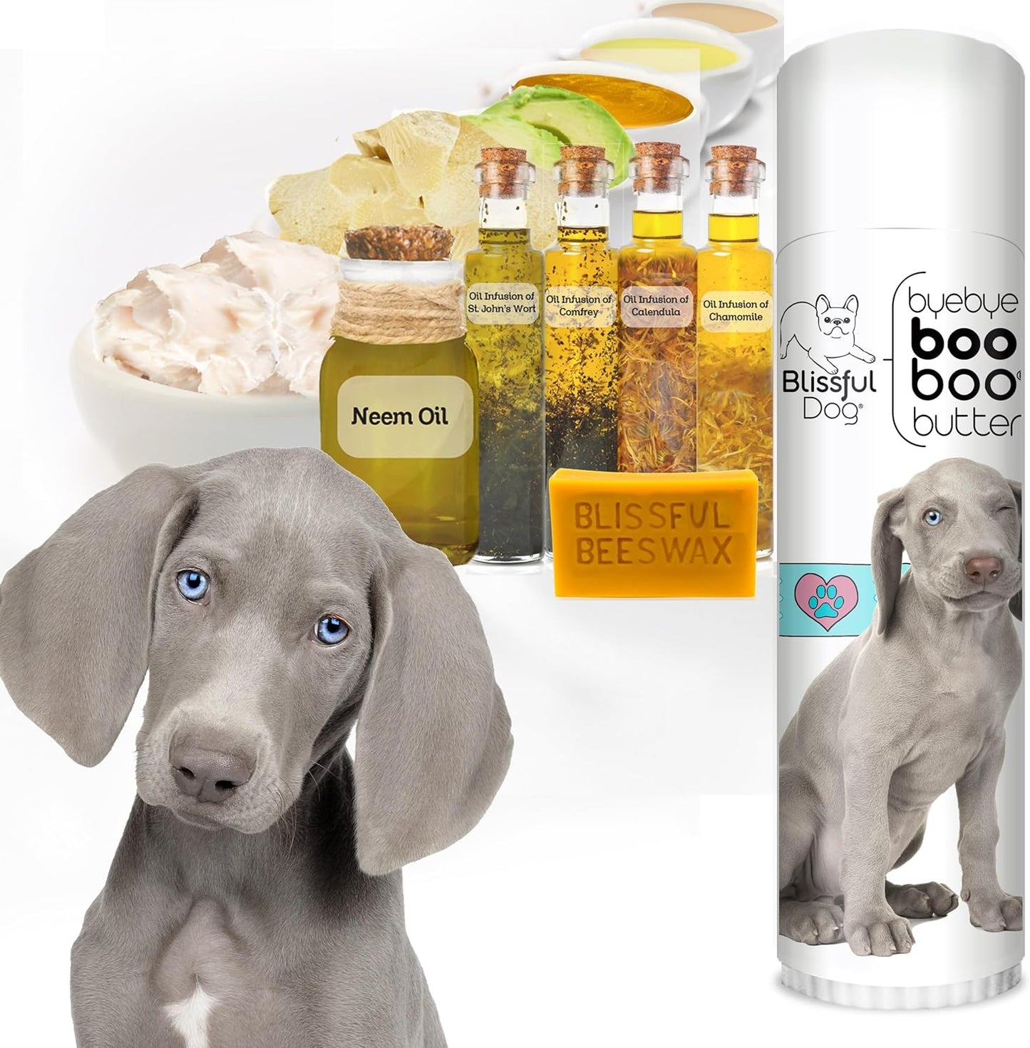 The Blissful Dog .50 oz Tube Weimaraner Booboo Butter