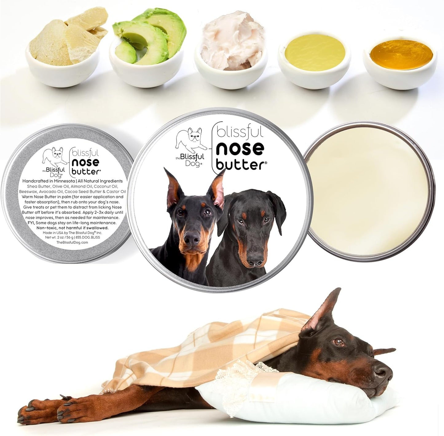 The Blissful Dog Doberman Unscented Nose Butter