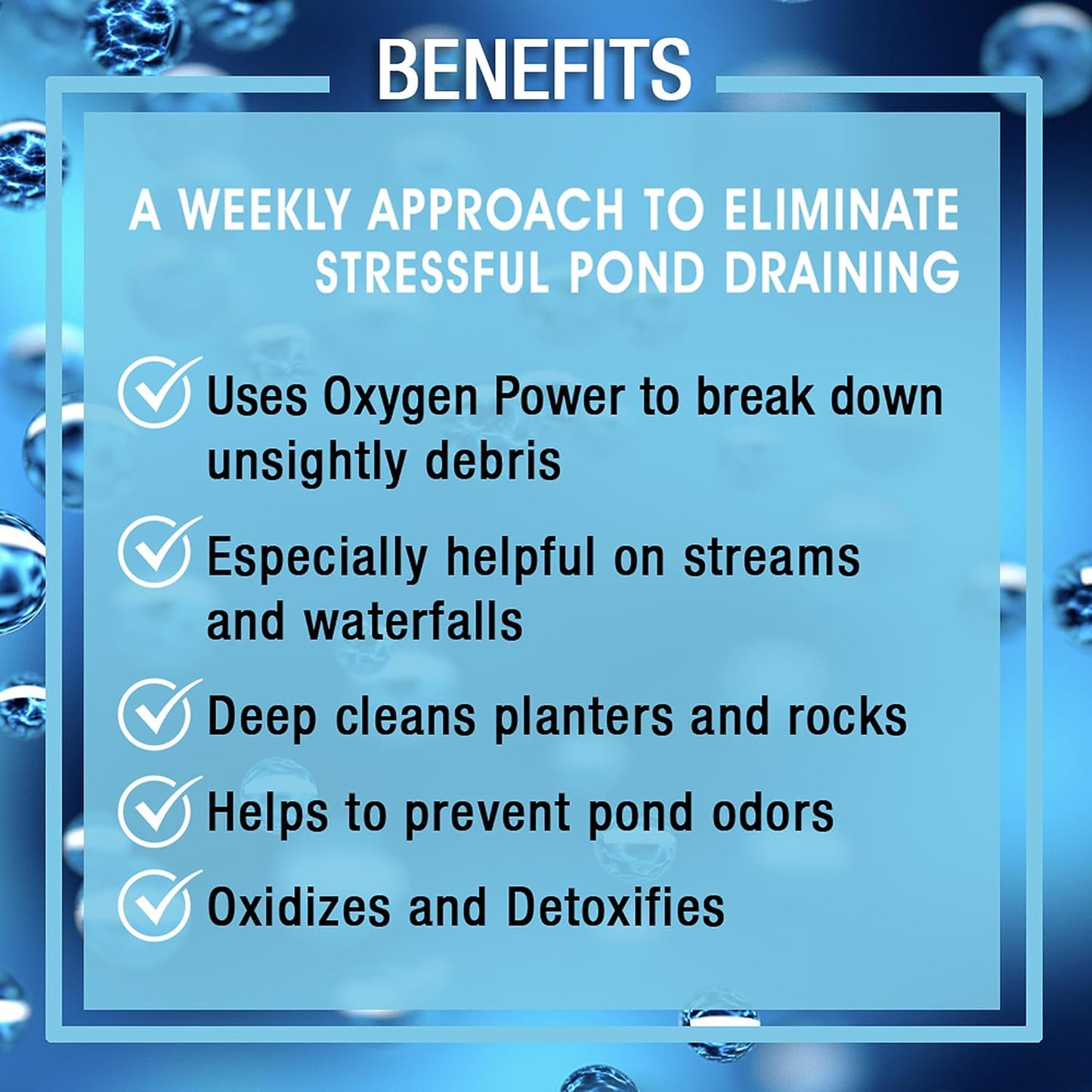 MICROBE-LIFT OPCSM Oxy Pond Cleaner Treatment for Ponds, Fountains, and Water Gardens, Deep Cleans Light to Heavy Debris on Rocks, Waterfalls, and Planters, 2 Pounds