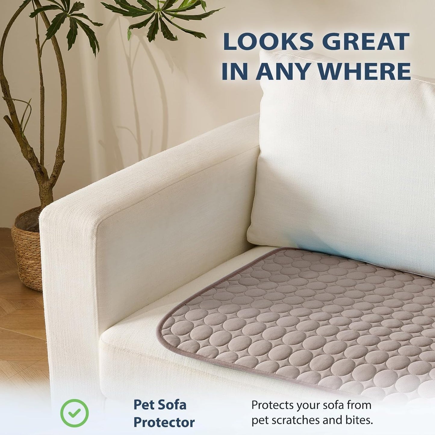 MICROCOSMOS Summer Cooling Mat & Sleeping Pad- Water Absorption Top, Materials Safe, Easy Carry, EZ Clean. Keep Cooling for Pets, Kids and Adults.(Brown, 24" x18")