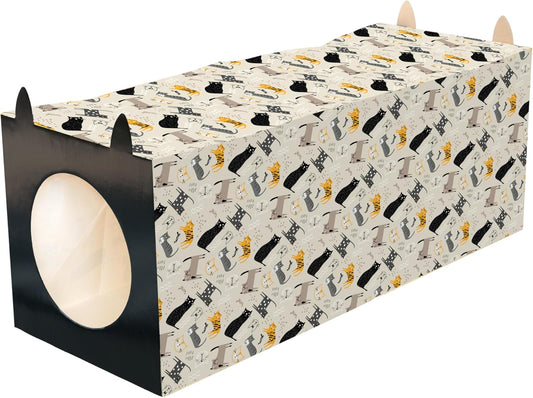 Kitty City Paper Bag Scratchers for Cats, Cat Print Paper Bag Tunnel Scratcher