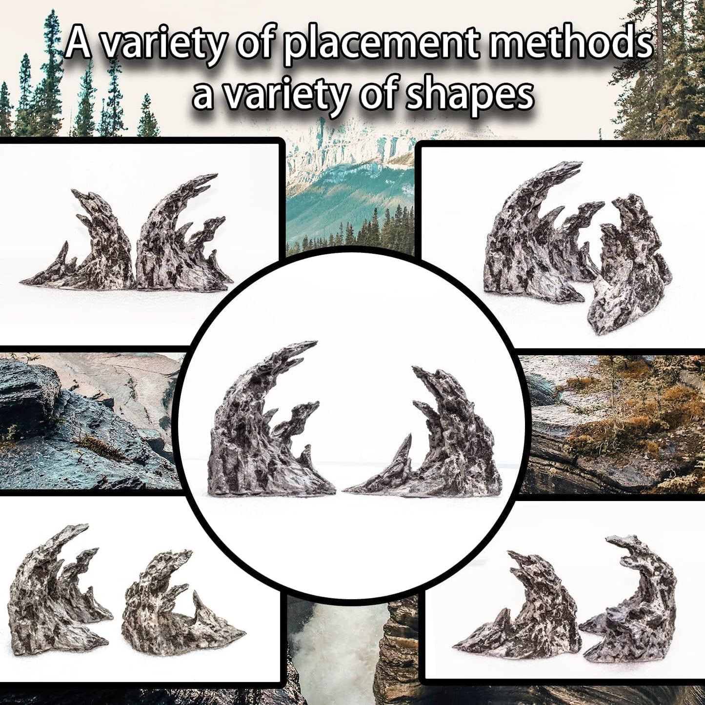 Novelsite Premium Large Sandstone Canyon Rock Formation - Lifelike Aquarium Decor for Fish Tank, 17" x 8.6" x 5" - Enhance Aquatic Landscape with Realistic Natural Look