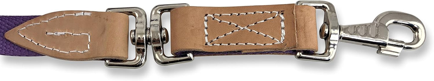 Southwestern Equine 35' Flat Cotton Web Lunge Line with Bolt Snap & Rubber Stop (35', Lavender)