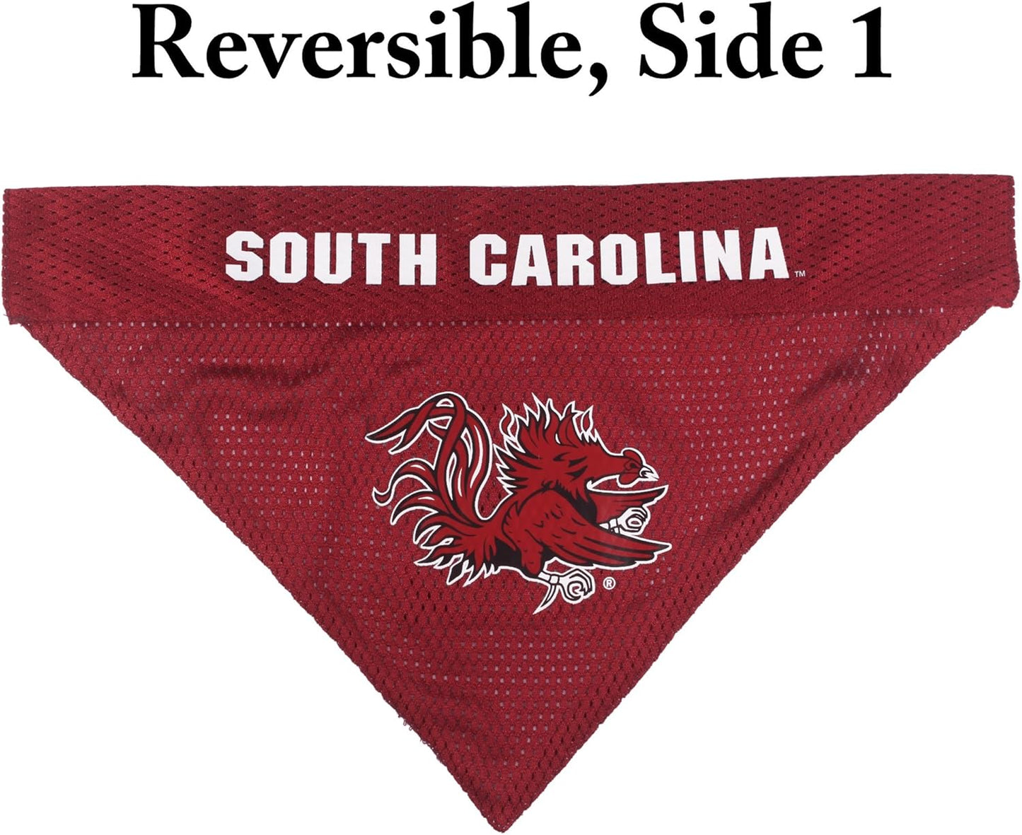 Pets First Collegiate Pet Accessories, Reversible Bandana, South Carolina Gamecocks, Small/Medium