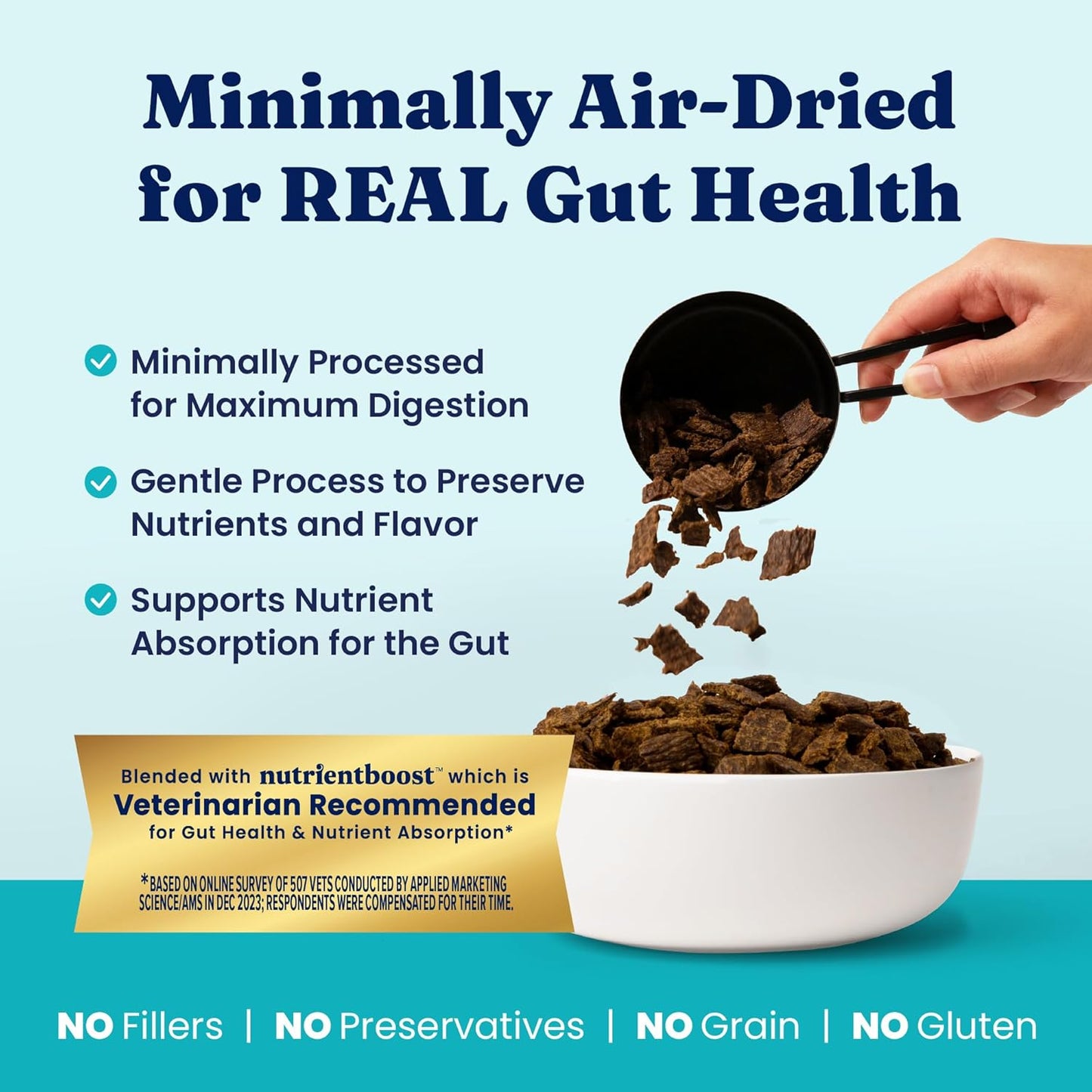 Solid Gold Air Dried Dog Food Toppers for Dry Food - Healthy Dog Treats w/Real Beef & Superfoods - Serve as a Complete Meal, Topper or Treats - Supports Muscle Growth, Immunity & Digestion - 1lb