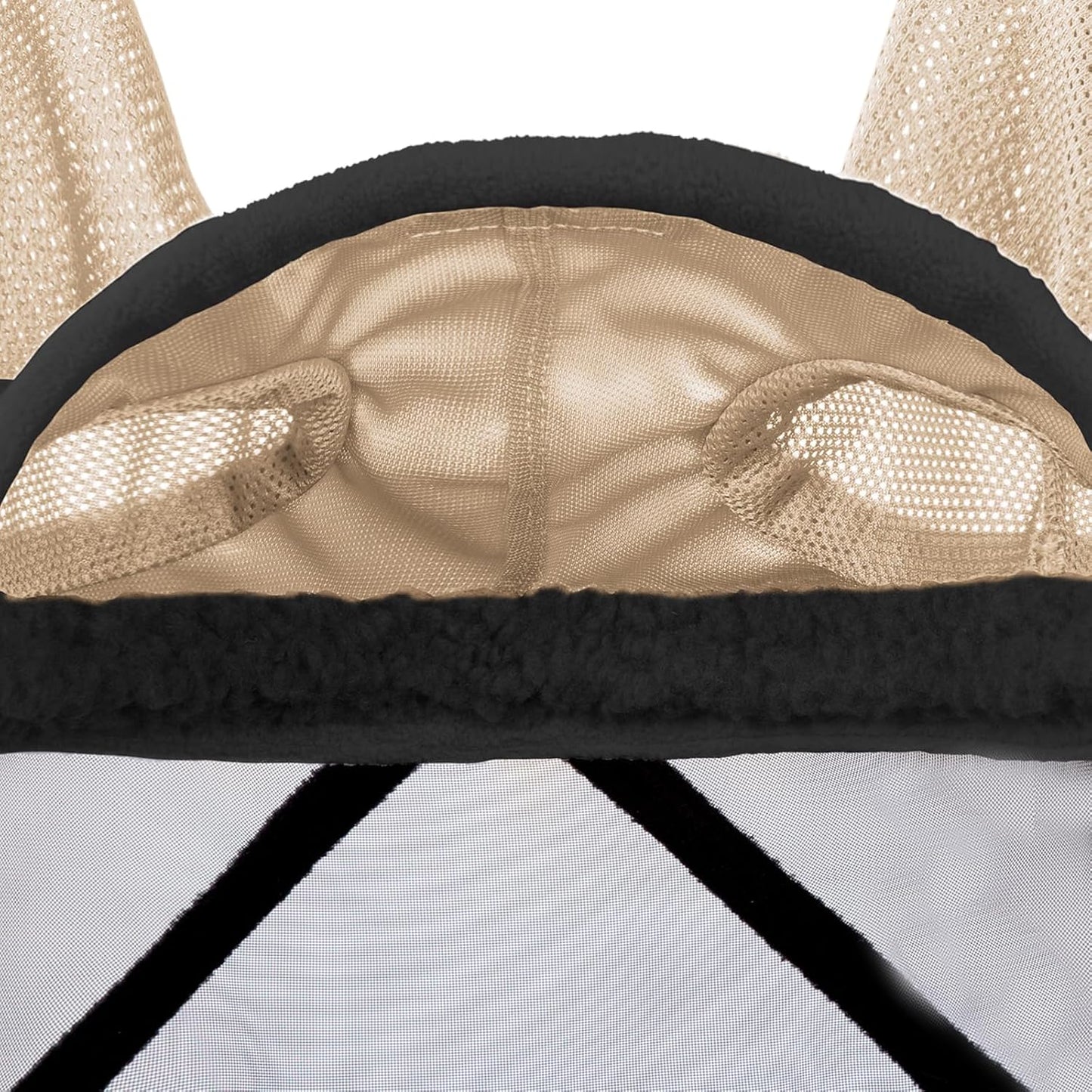 Harrison Howard Pro Luminous Horse Fly Mask Large Eye Space Standard with Ears UV Protection for Horse Light Champagne XL Extra Full Size