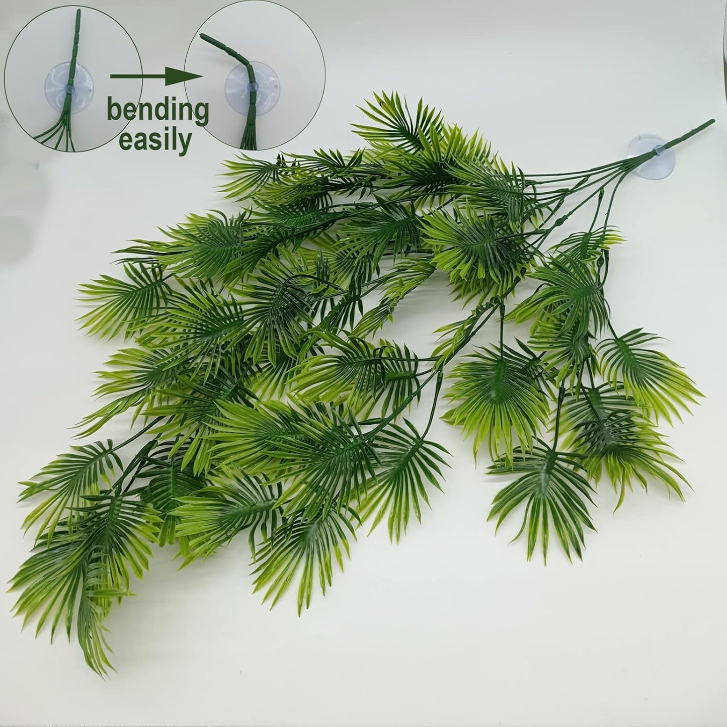 Reptile Plant for Bearded Dragon Tank Accessories, Terrarium Plant Artificial Decor for Snake Cage, Fake Plant for Leopard Gecko Habitat, Lizard Chameleon Ball Pythons (Group E)