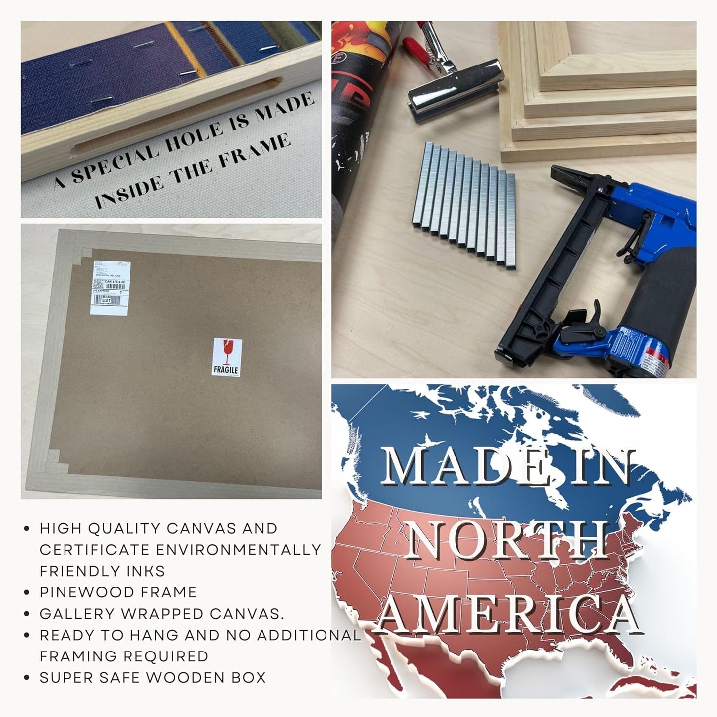 Nature Wall Art Prints - Ocean Forest Mountain Lake Canvas Landscapes - Small to Extra Large Living Room Bedroom Kitchen Bathroom Décor (Pine Trees in Fog, 35L" x 53W")