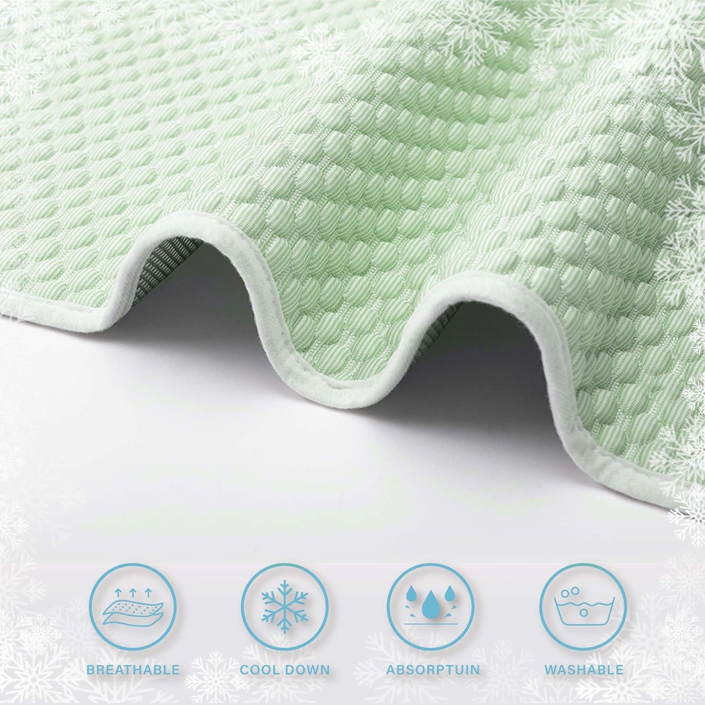 MICROCOSMOS Pet Cooling Mat & Sleeping Pad- Breathable Bubble Surface, EZ Clean. Keep Cooling for Pets, Kids and Adults in Summer.(Green, 36" x 36")