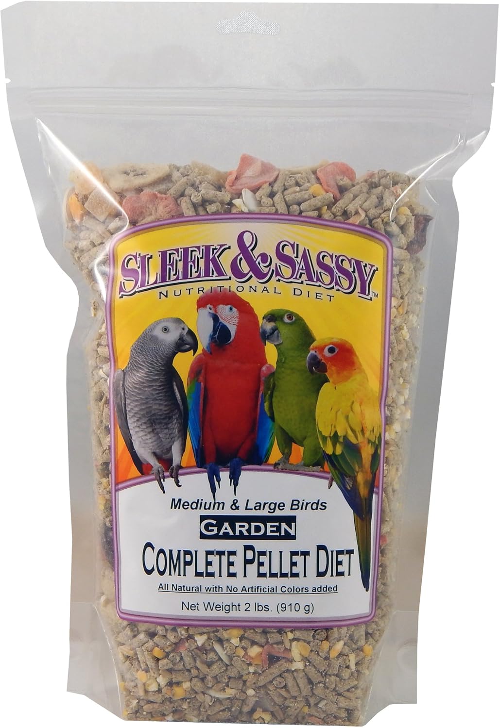 SLEEK & SASSY Garden Complete Pellet Parrot Food (2 lbs.)
