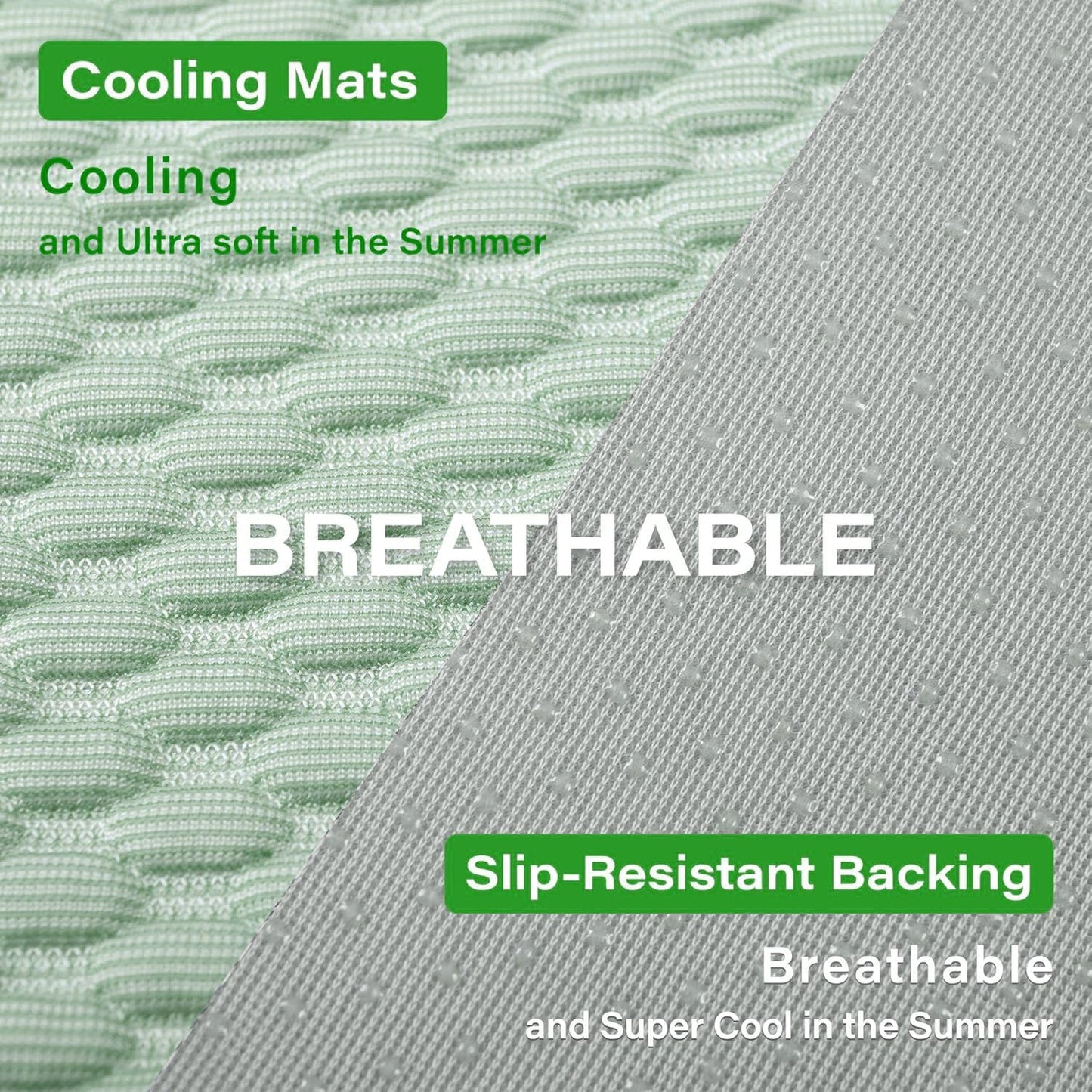 MICROCOSMOS Pet Cooling Mat & Sleeping Pad- Breathable Bubble Surface, EZ Clean. Keep Cooling for Pets, Kids and Adults in Summer.(Green, 36" x 24")
